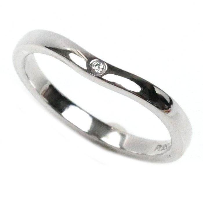 CARTIER カルティエ Pt950プラチナ バレリーナ カーブ ウェディング 3P ダイヤ リング・指輪 B4092951 ダイヤモンド 11号 51 3.4g レディース 中古 美品