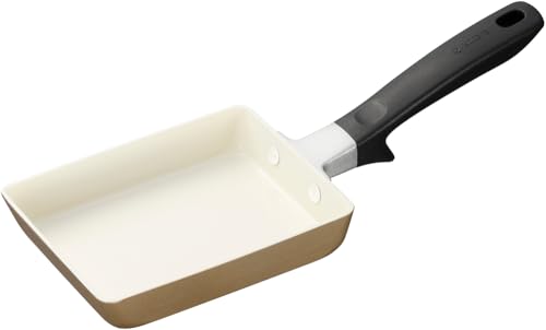 京セラ セラブリッド PFAS 鉛 カドミウム フッ素 不使用 セラミック 加工 玉子焼き器 13×18cm IH ガス 対応 焦げ付きにくい 油使用 中火以下 ベージュ CF-EC-WBG