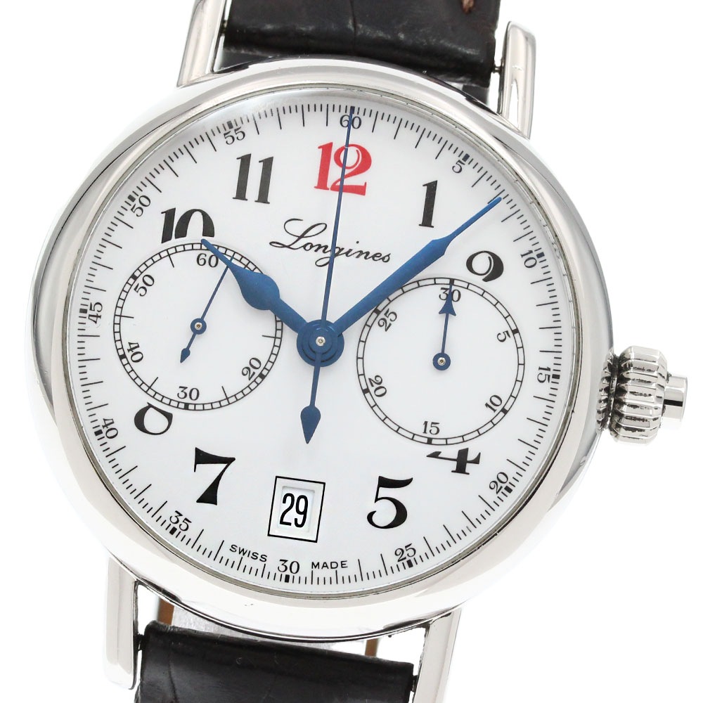 ロンジン LONGINES L2.775.4 ヘリテージ コラムホイール 180周年記念 ワンプッシュクロノ 自動巻き メンズ _849772【中古】