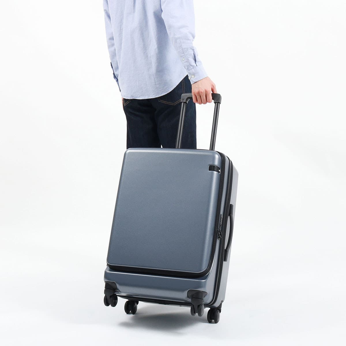 セール 【10年保証】CORNERSTONE2-Z スーツケース ace 5泊 6泊 64L 71L 1週間 Mサイズ 拡張 ジッパー ファスナー フロントオープン 06864