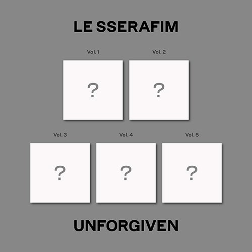 [未開封新品] [特典ホログラムフォトカード5枚セット] ルセラフィム / 1st Studio Album / UNFORGIVEN / COMPACT ver / アウトボックス5+フォトブック5