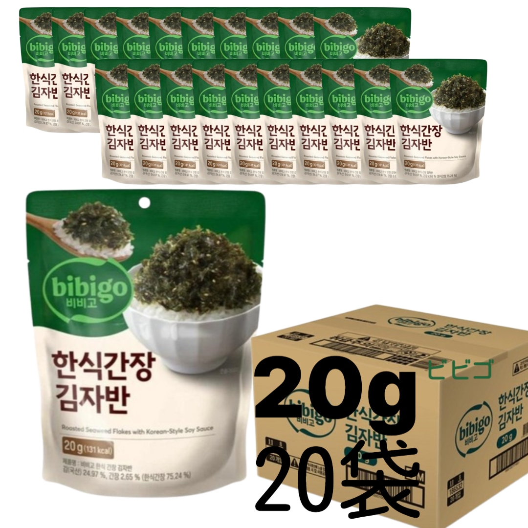 ビビゴ韓国料理醤油 韓国海苔 韓国産の美味しい海苔 光川海苔 のり ふりかけ 大容量 20g *20袋 5,428円