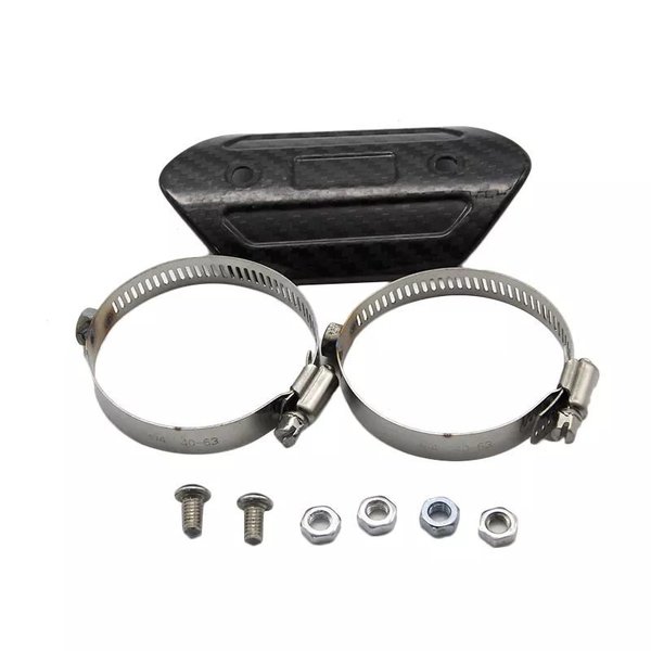 Alconstarオートバイ排気ミドル mid 接続パイププロテクター熱シールドカバー抗火傷シェル用ホンダ用スズキ