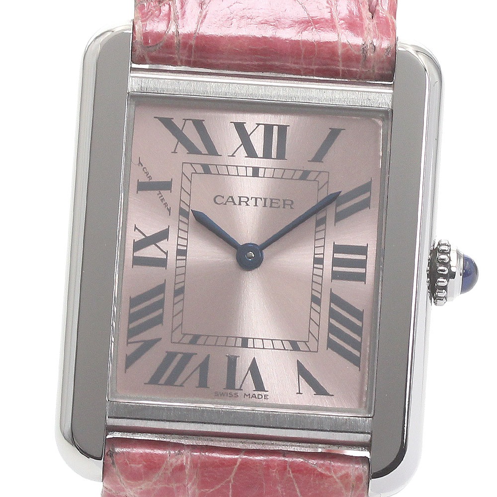 カルティエ CARTIER W5200000 タンクソロSM クォーツ レディース _875107【中古】