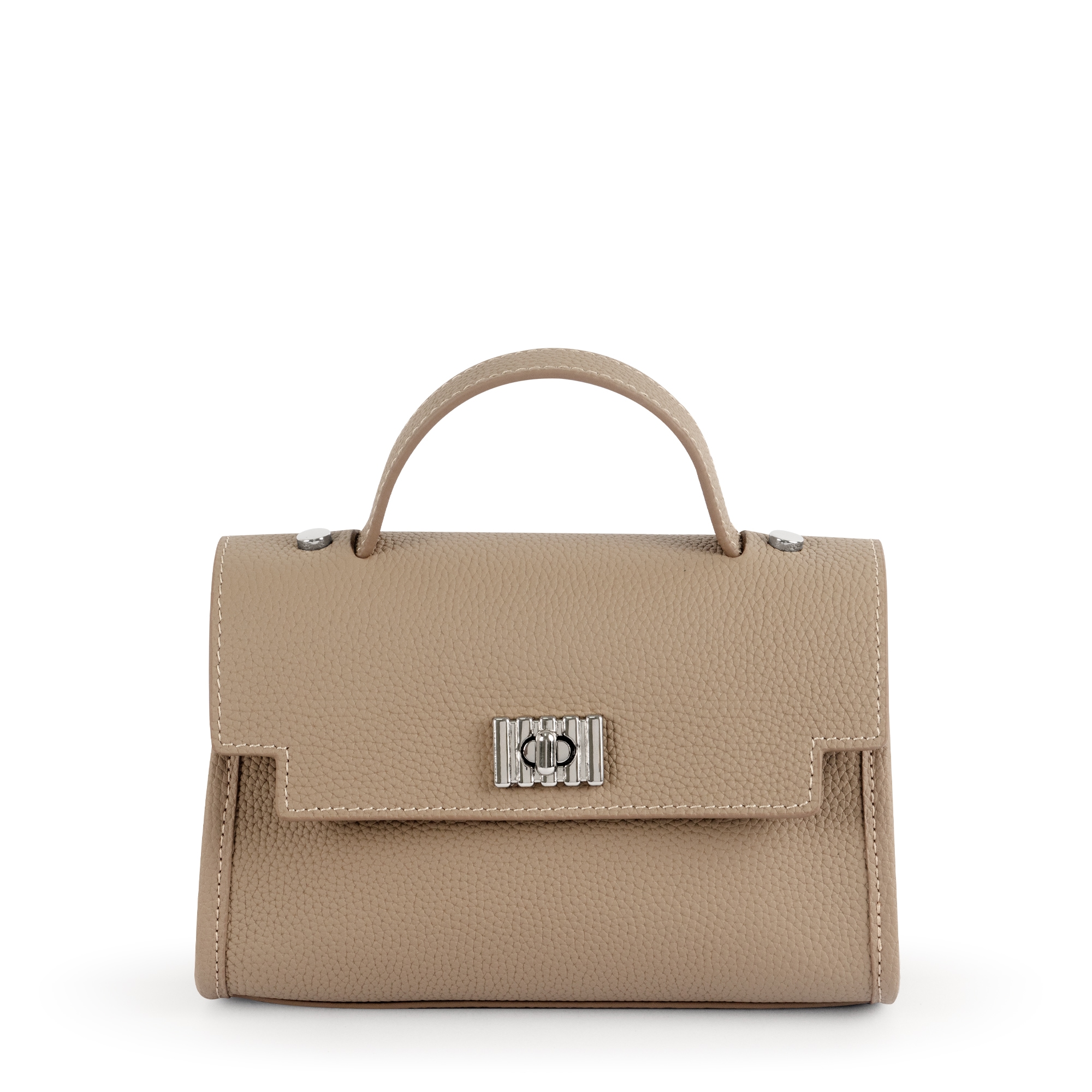 F3906 バックル付き本革スクエアバッグ