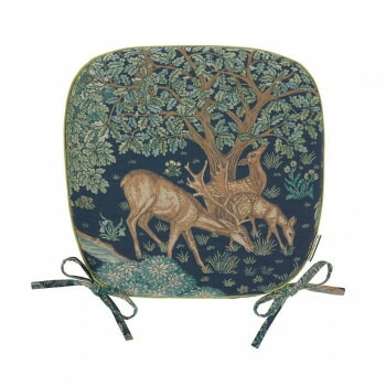 川島織物セルコン Morris Design Studio ザ/ブルック ダイニングシートクッション 45cmx43cm LN1749 DB ダークブルー