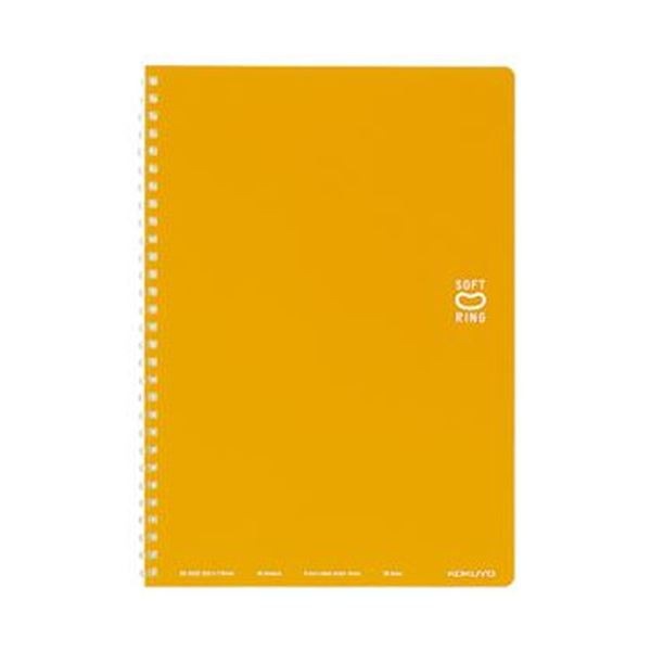（まとめ）コクヨ ソフトリングノート（ドット入り罫線）セミB5 B罫 40枚 オレンジ ス-SV301BT-YR 1セット（5冊）(×10セット)