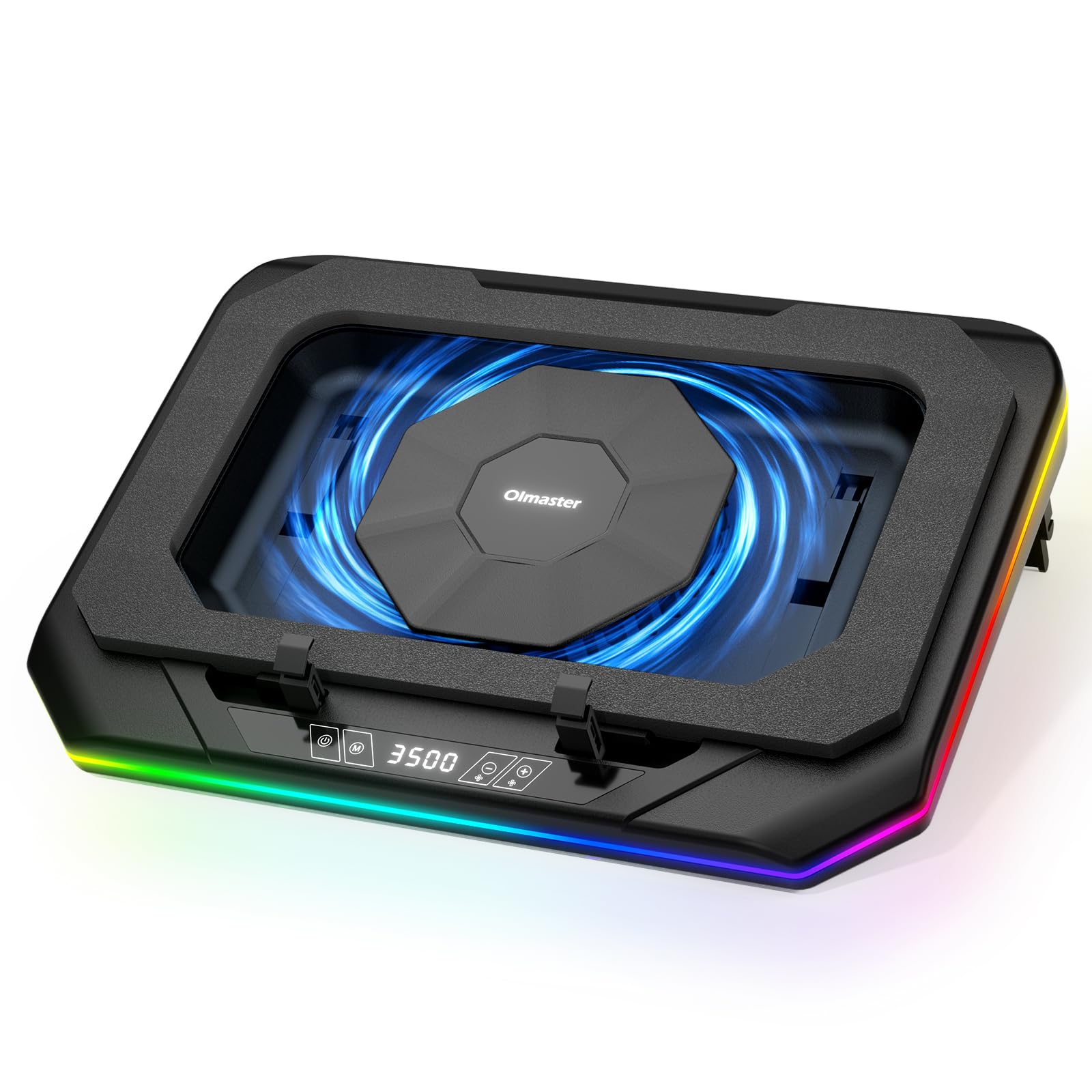 2025年流行色・ノートパソコン冷却パッド ノートパソコン 冷却ファン ゲーミングPC用効果 360RGB雰囲気ライト 3 in 1 USBハブ ターボブースト技術急速冷却45度 強烈散熱 9,475円