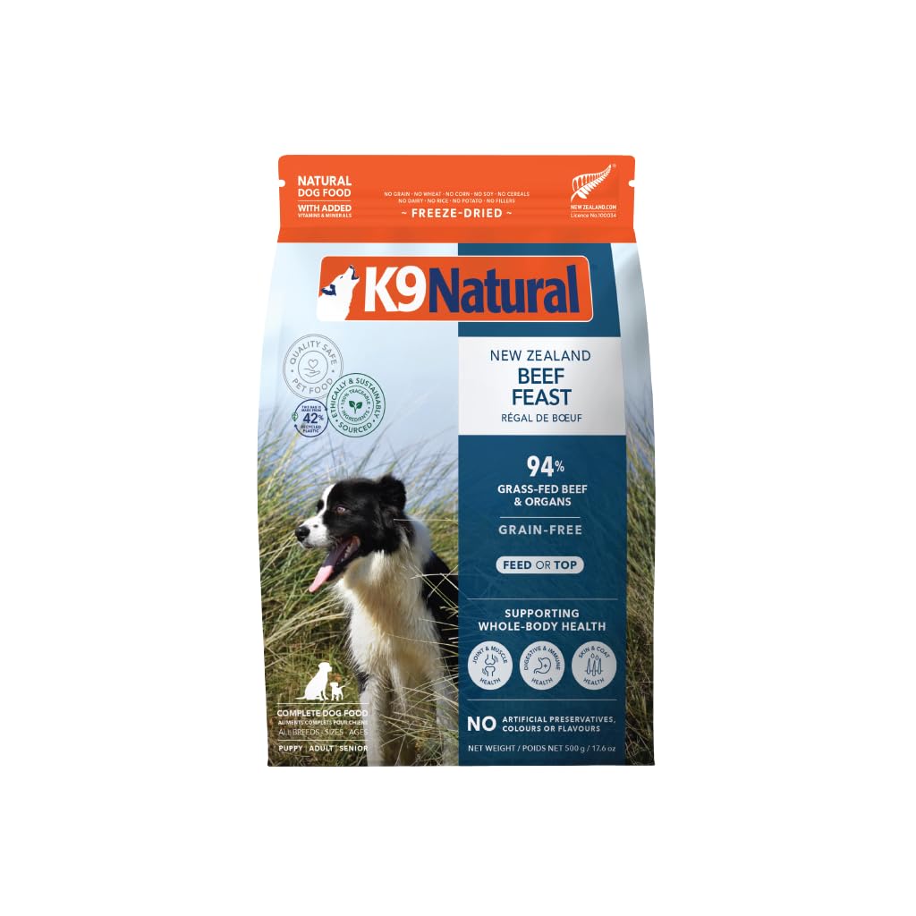 ケーナインナチュラル (K9 Natural) フリーズドライ ドッグフード ビーフ・フィースト 500g