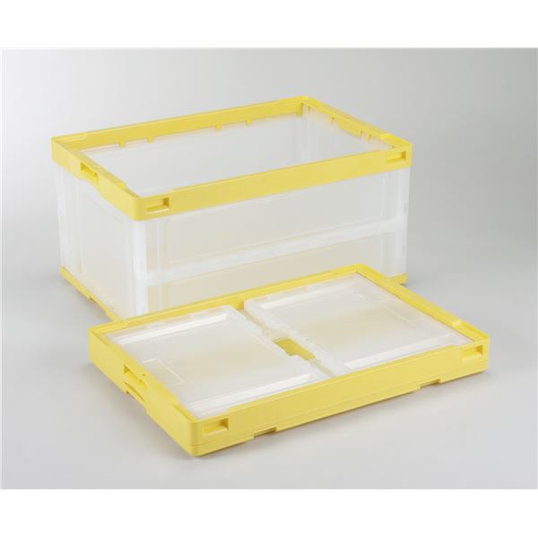 折りたたみコンテナ/オリコン (75L/イエロー透明) CB-S76NR 岐阜プラスチック工業