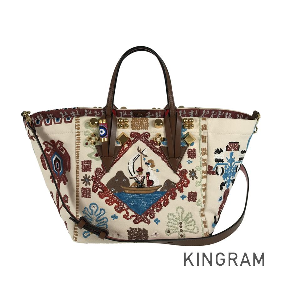 グリーカバ スモール ブロデリールビフリゼ トートバッグ fto【中古】