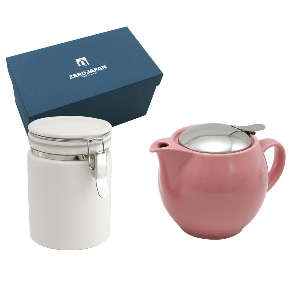 ZERO JAPAN ユニバーサルティーポット3人用+ティーキャニスター ZG-005 ROS・ローズ