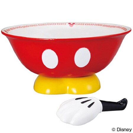 ラーメン鉢＆れんげ ラーメンセット 食器 ミッキーマウス 磁器製 食器 キャラクター 丼鉢 どんぶり お椀 ミッキー どんぶり鉢 中華食器 ディズニー