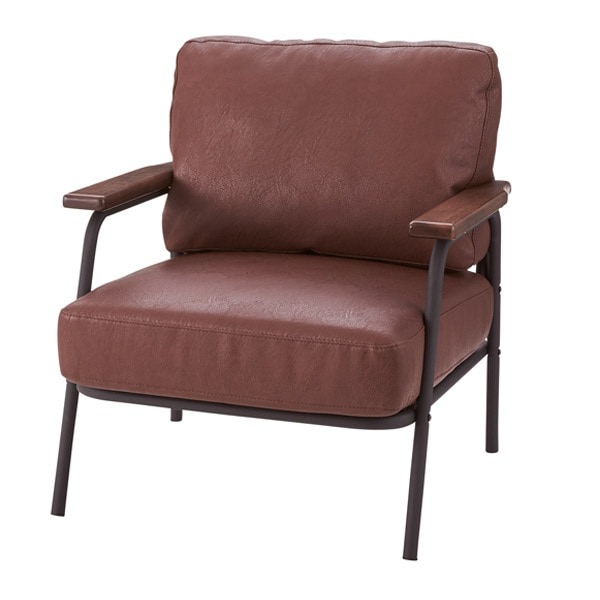 ソファ 幅71cm 1人掛 ソフトレザー ひじ掛け チェア 椅子 ソファー ヴィンテージ調 一人掛け フロアソファ リビングソファ 肘付き 肘掛け チェアー いす イス 腰掛け リビング