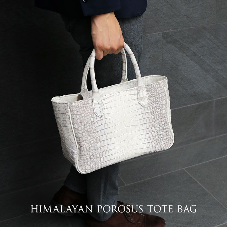 ヒマラヤクロコダイルレザーハンドバッグ日本製
