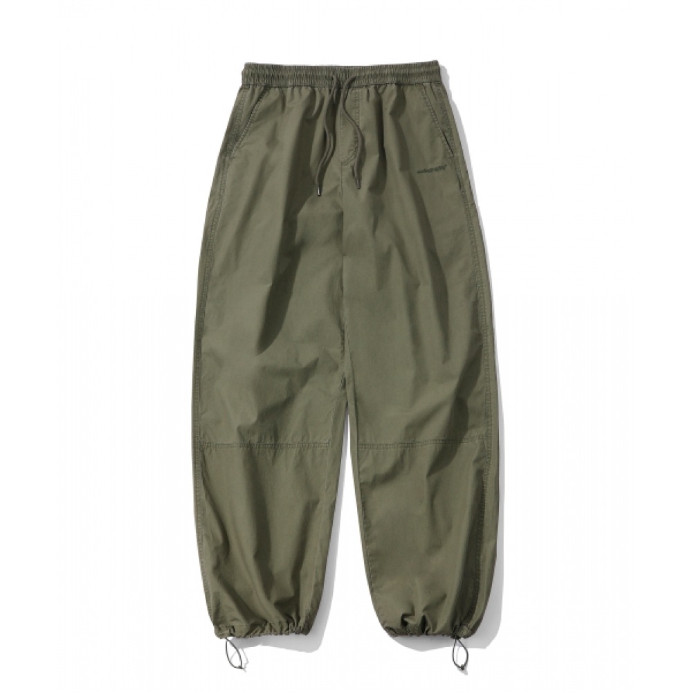 CODEGERY ガーメントウォッシングテックストリングパンツ_ライトカーキ