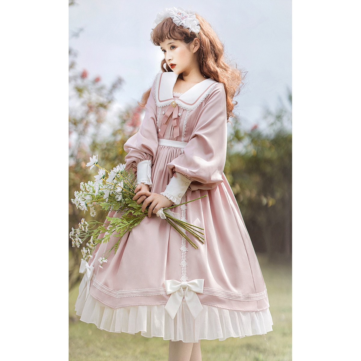 OP ロリータ ワンピース コスプレ 長袖学生ゴスロリ 衣装 豪華 ゴシック仮装クリスマス少女 A42