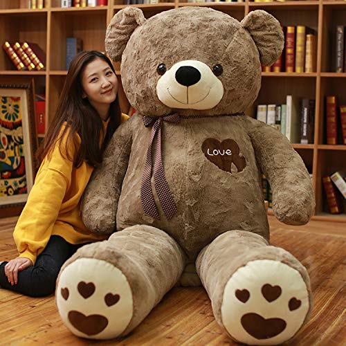 AMIRA TOYS ぬいぐるみ 特大 くま テディベア クマ ぬいぐるみ テディベア ぬいぐるみ大きい クマのぬいぐるみ くまのぬいぐるみ (ダークブラウン, 125cm)
