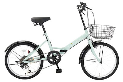 他サイト： 「組立動画あり」【スピードワールド】自転車 折り畳み自転車 折りたたみ 20インチ シマノ6段変速 自転車 20インチ 軽量 スチールフレーム 通勤 通学 大人 カゴ付き 泥除け付き ライト付き カギの商品画像