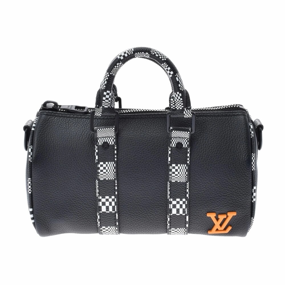 【予約販売】本 ディストーテッド ルイヴィトン VUITTON LOUIS キーポル 銀蔵 中古 Aランク ショルダーバッグ レザー ユニセックス M80202 黒 XS ショルダーバッグ