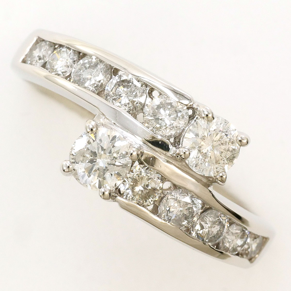 PT900 プラチナ リング・指輪 11.5号 ダイヤモンド 1.00ct 鑑別書 総重量約3.5g 中古