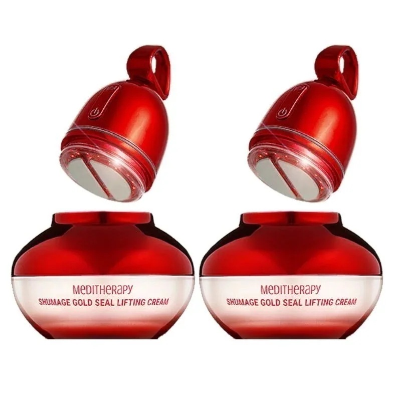 [2+2]【美顔器付き】 シューマジリフトアップクリーム 2つ + EMS美顔器 2つ セット　EMS美顔器 美容機器 コラーゲン ハリツヤ リフティング デバイス エステケア シワ たるみ リフトア