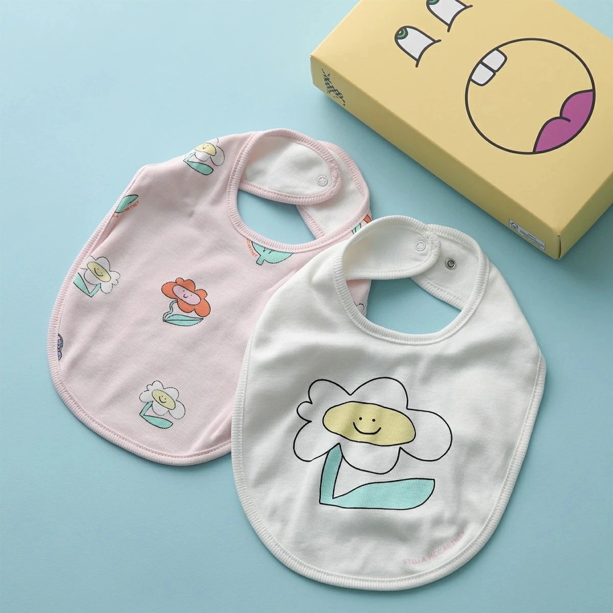 STELLA McCARTNEY KIDS ステラマッカートニー キッズ ベビー スタイ TWB020 Z2772 ガールズ 【2点セット】 コットン フラワー 花 551MC 【mega】