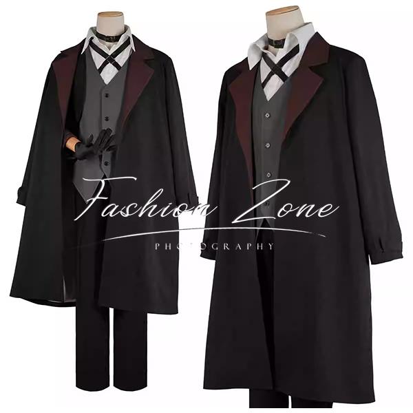 文豪ストレイドッグス 風 中原中也 コスプレ衣装 ウィッグ 靴 cosplay ハロウィン 演出服 変装