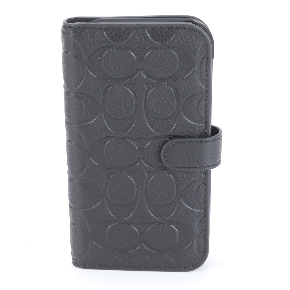 未使用 シグネチャー iPhone13 Pro 手帳型 ケース カバー レザー 携帯・スマホアクセサリー メンズ RUE CQ1-8 中古