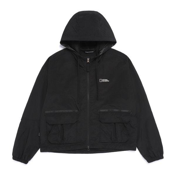 N261WJP960 女性 オルカ タスラン フード付きジャンパー BLACK