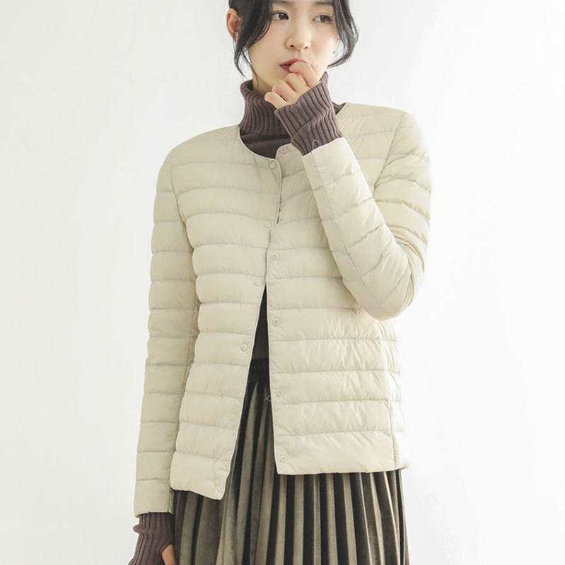 ライトダウン レディース ジャケット 通勤 ダウンジャケット 暖かい 軽量 防風 防寒 ウルトラライト ダウンコート 春秋冬 クルー レディース 大きいサイズ OceanMap