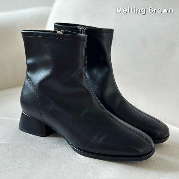 女性アンクルショートブーツミドルヒールブーツMT52