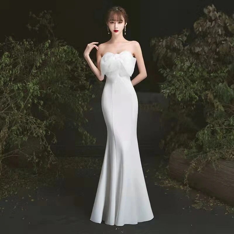ウエディングドレス ノースリーブ 白 二次会 結婚式ドレス パーティードレス 安い エンパイア 花嫁