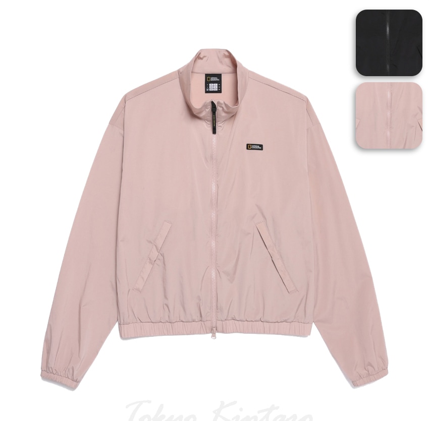 (W) SILKY STRETCH STAND-NECK FULL ZIP-UP (N251WFT020)