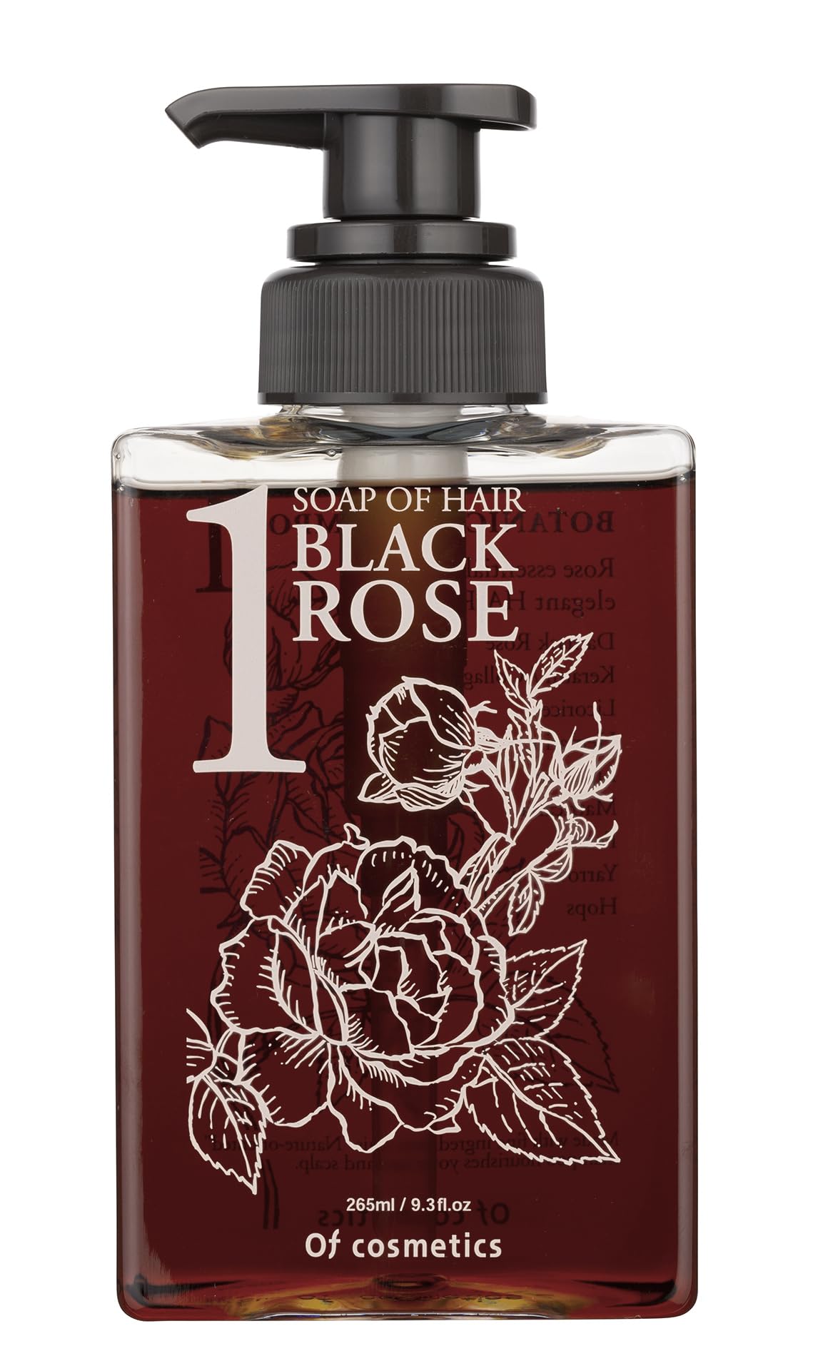 【広がる髪がまとまりやすくなるシャンプー】ソープオブへア・1-ROシットリ / 265ml 幸せなダマスクローズ精油の香り Ofcosmetics(オブ・コスメティックス) くせ毛・硬毛・パサつき ダシャンプー