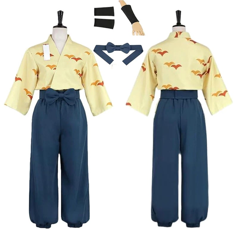 忍たま乱太郎 尾浜勘右衛門 コスプレ衣装 五年生 手甲付き 忍たま コスプレ衣装 コスチューム 変身 仮装 変装 ハロウィン クリスマス 誕生日 忘年会