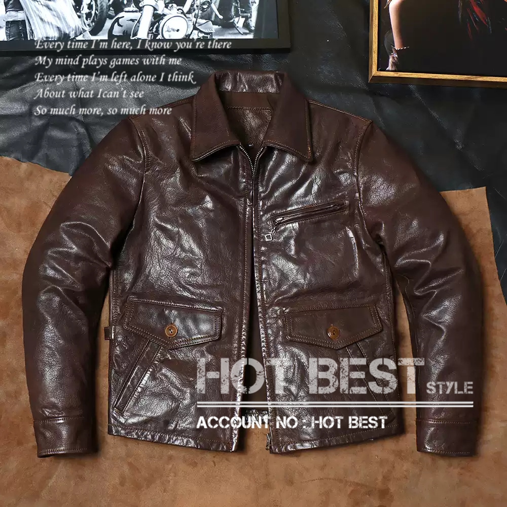 カウハイド 20s ニュースマンコート レザージャケット メンズ 革ジャン カーコート ブレーキマン オイルレザー 植物鞣し 牛革 22,578円