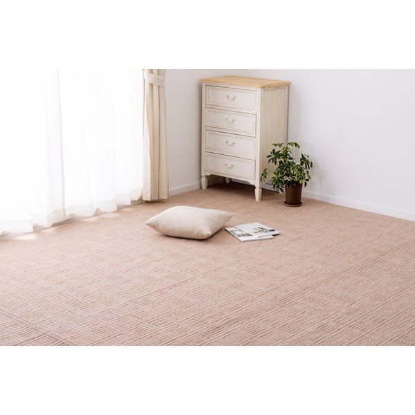 600200580 軽くて扱いやすい平織カーペット アンバー 本間8帖 382382 ベージュ メーカー直送