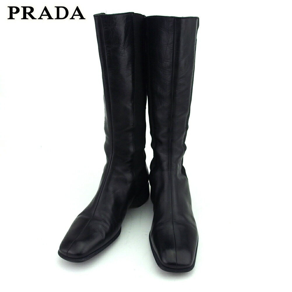 ブーツ シューズ 靴 レディース ブラック 中古