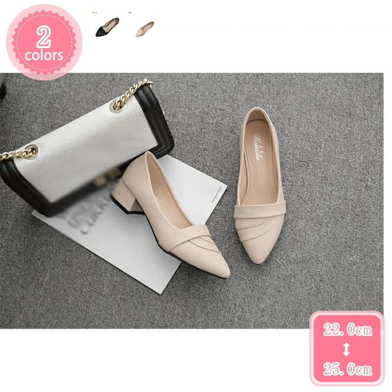 1000円OFFクーポン パンプス ローヒール 4cm ポインテッドトゥ 痛くない 幅広 走れる パンプス 歩きやすい 太ヒール ぺたんこ シューズ 春 夏 秋 冬 低反発クッション 甲高 オフィスパ