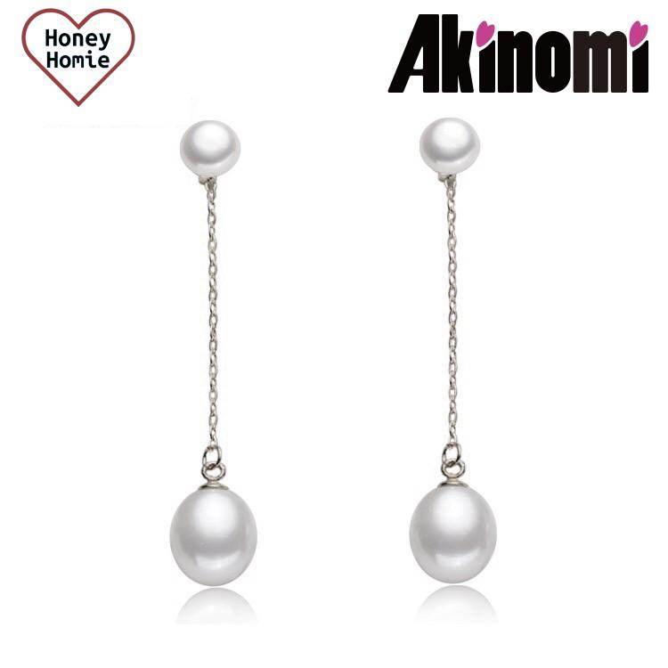 2way 天然 淡水 パール レディース ピアス チェーン シルバー 925 揺れる ゆらゆら イヤリング 金属 アレルギー 対応 本 真珠