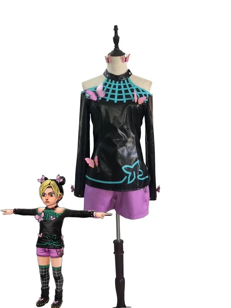 481ジョジョの奇妙な冒険 天国の眼 子供 空条徐倫 コスプレ衣装 くうじょう ジョリーン コスプレ 靴 シューズ ブーツ コスチューム