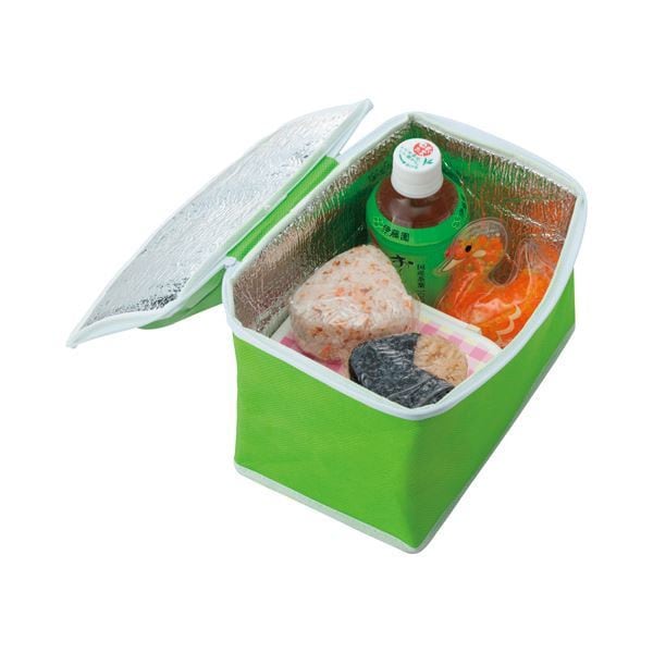 （まとめ） TANOSEE 不織布保冷バッグ ヨコ215タテ145マチ幅140mm グリーン 1パック（5枚） 2セット 5,506円