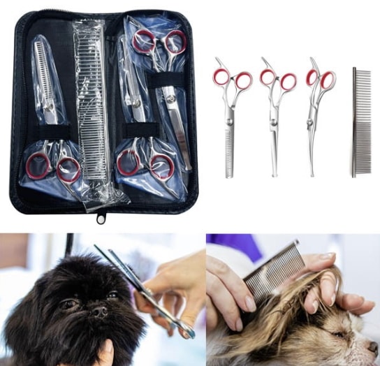 愛犬美容ハサミ ホームケア セルフ美容 愛犬 ペット 毛のケアハサミ3種セット