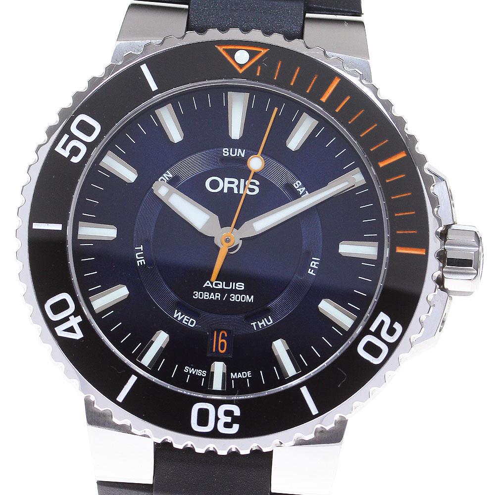 オリス ORIS 7734 アクイス スタグホーン レストレーション リミテッドエディション 自動巻き メンズ 良品 _847478【中古】