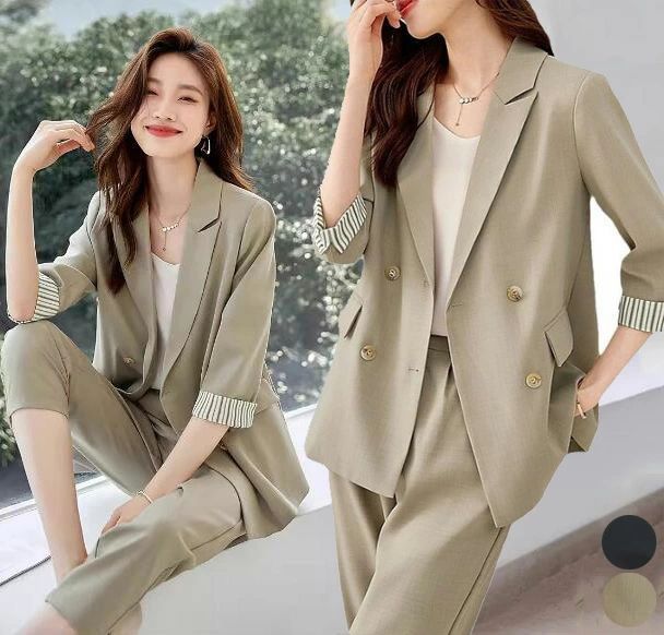 セレモニースーツ 2点 ママスーツ アップ 新品カジュアルスーツ 就活 レディース 通勤 キャリア 大きいサイズ リクルートスーツ OL 体型カバー スーツ オフィス 春夏 お出かけ ジャケット+パン