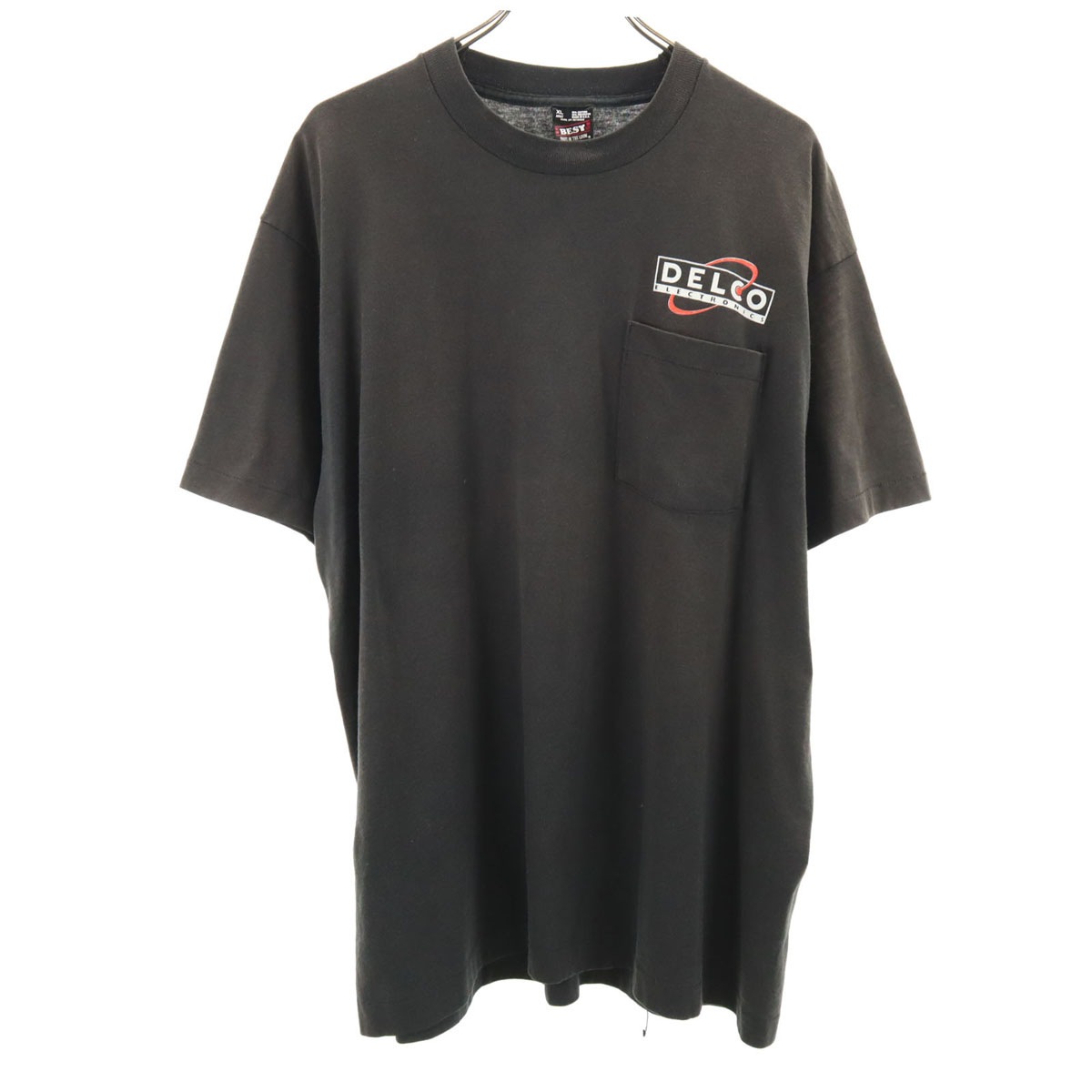 FRUIT OF THE LOOM BEST フルーツオブザルーム ベスト 90s オールド USA製 DELCO 半袖 Tシャツ XL シングルステッチ ポケT 企業モノ メンズ 古着