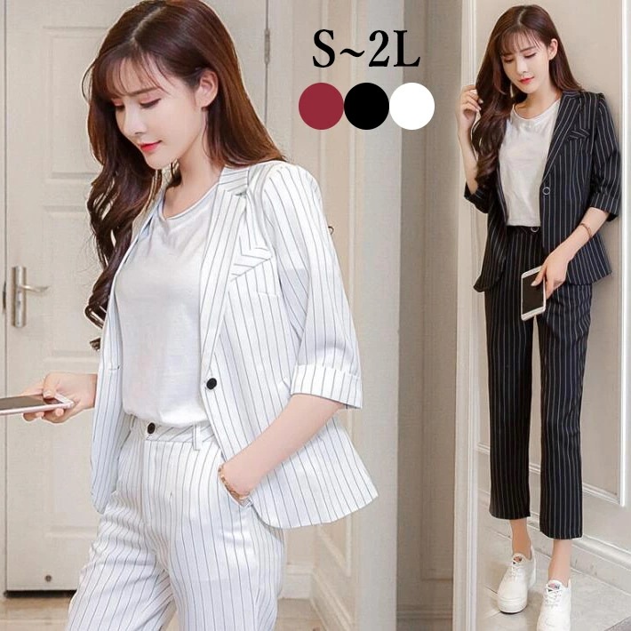 スーツセット　セットアップ　スーツ　ジャケット　パンツ　ズボン　オフィス　ブラックフォーマル セレモニースーツ 　OL フォマール　ママ　面接　リクルート　卒業式　通勤　OL　S M　L　2L