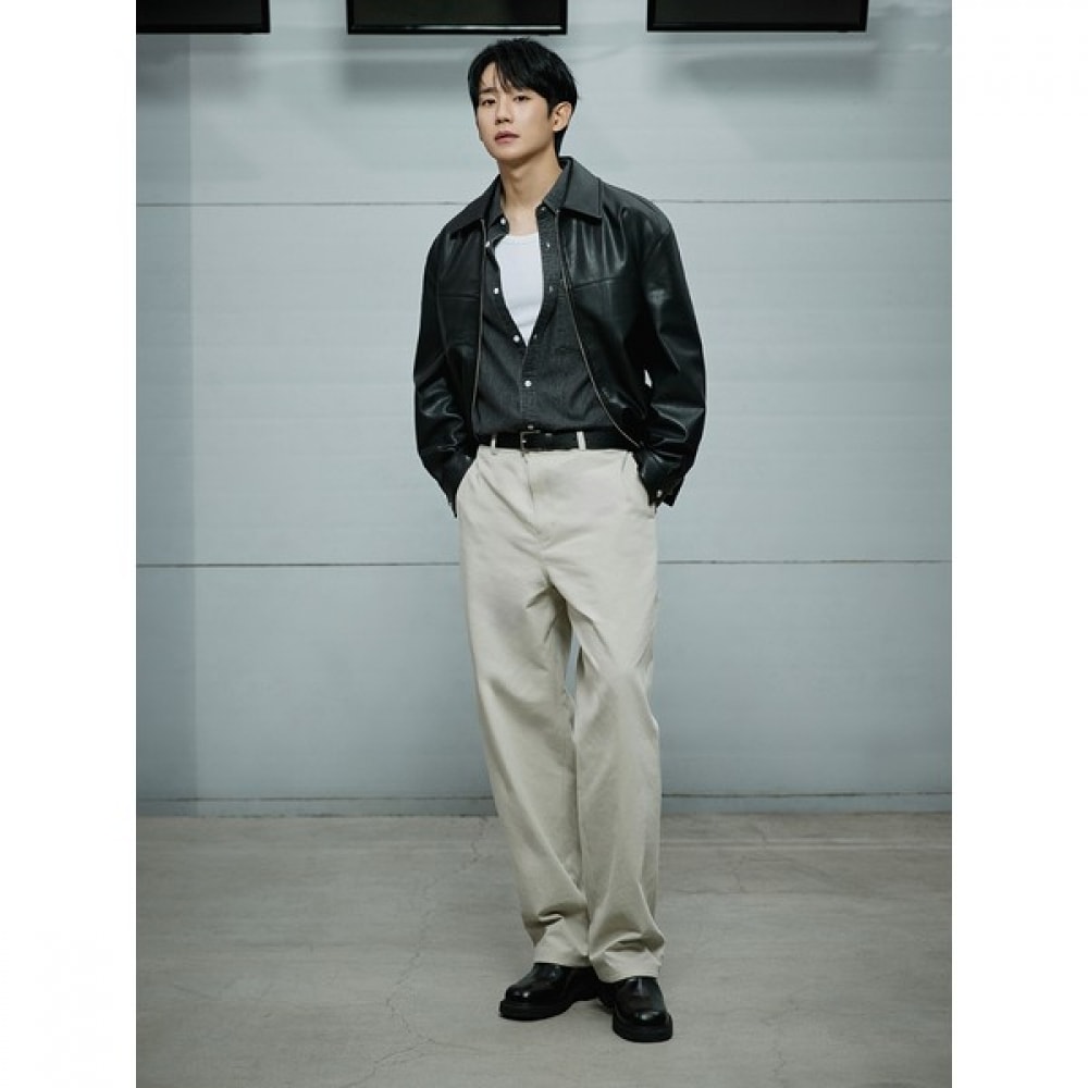 [マインドブリッジ] セミワイドオックスフォードワークパンツ_2色