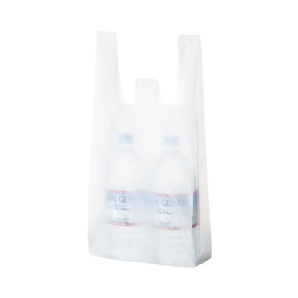 （まとめ） TANOSEE 乳白レジ袋 20号ヨコ210タテ460マチ幅130mm 1パック（100枚） 50セット